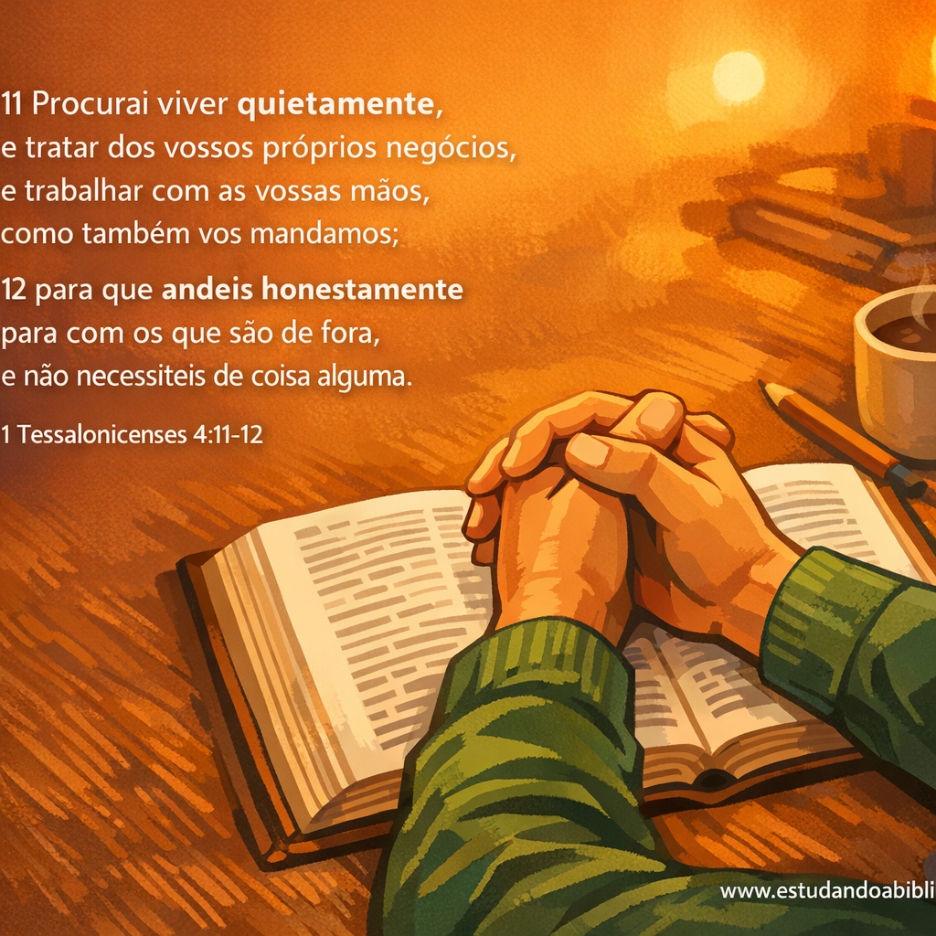Versículo bíblico do dia – 1 Tessalonicenses 4:11-12