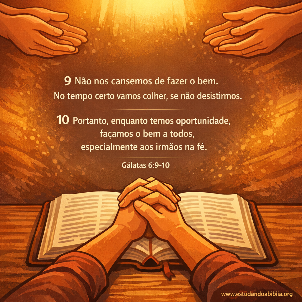 Versículo bíblico do dia – Gálatas 6:9-10