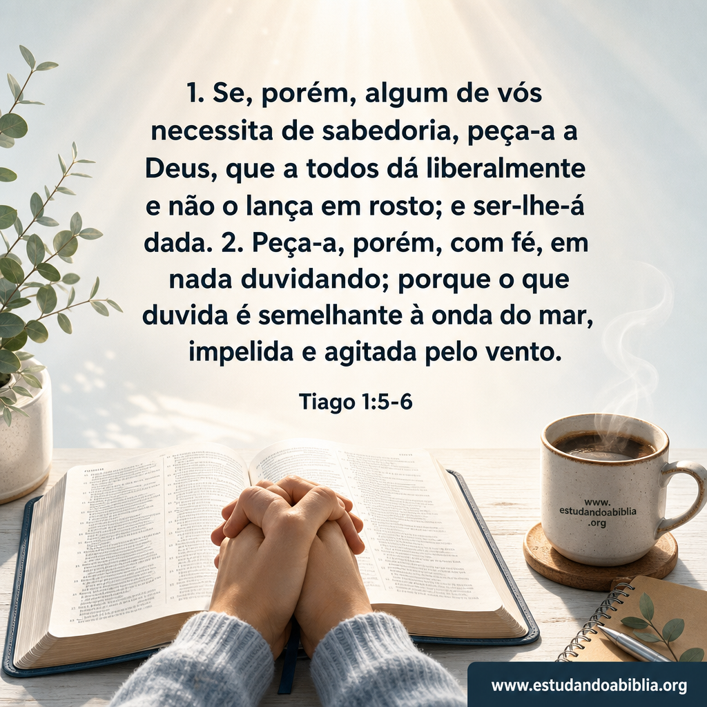 Versículo bíblico do dia – Tiago 1:5-6