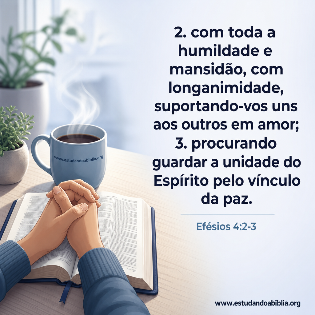 Versículo bíblico do dia – Efésios 4:2-3